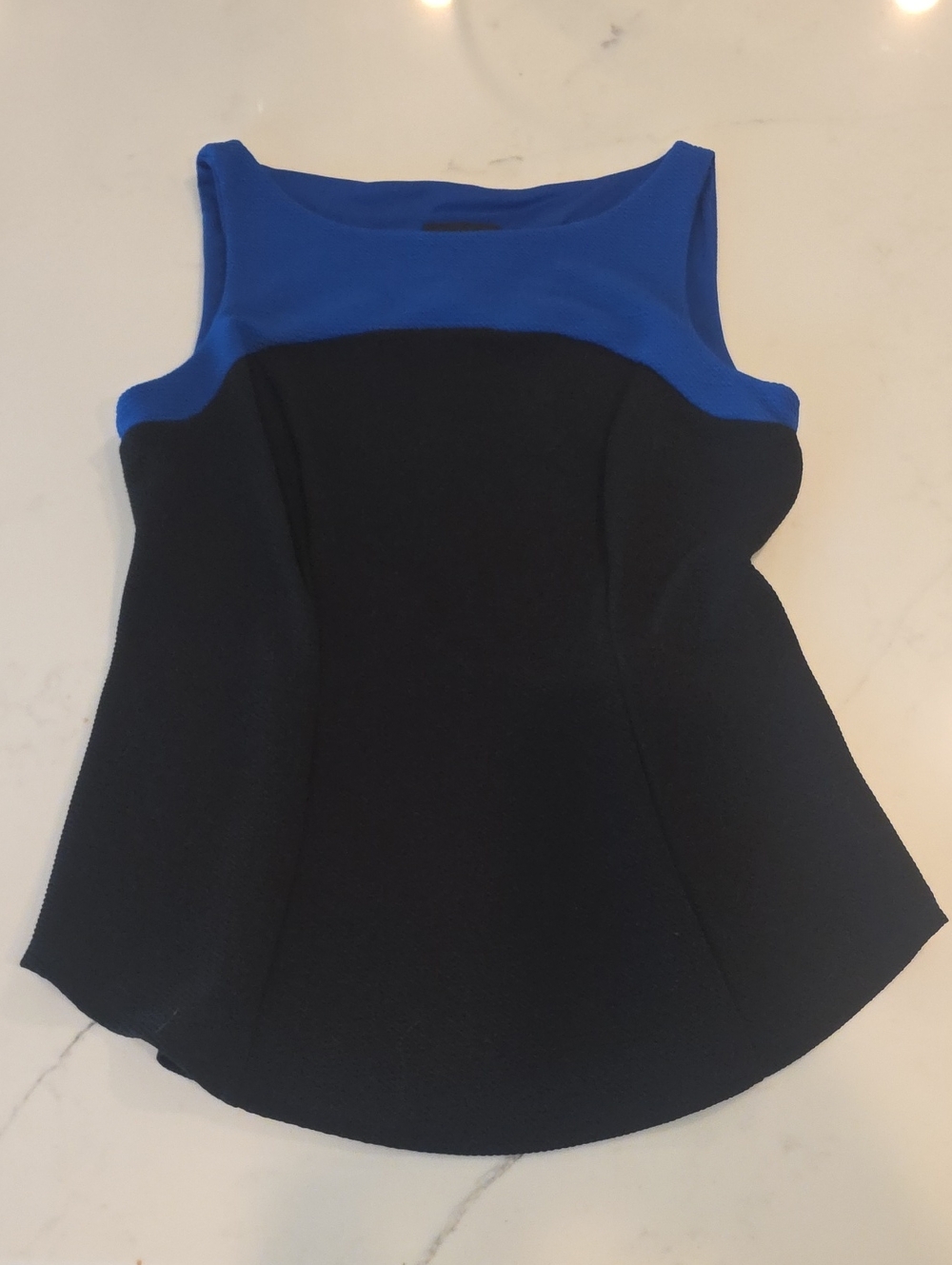 Alyx Black Tank Top with Royal Blue Yoke